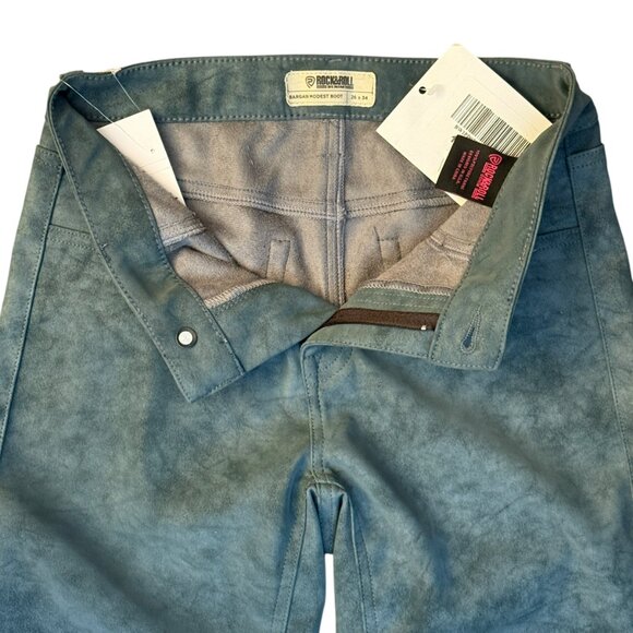 NEW Rock & Roll Denim Highrise PU Leather Bootcut Pants (26x34) - Picture 5 of 11